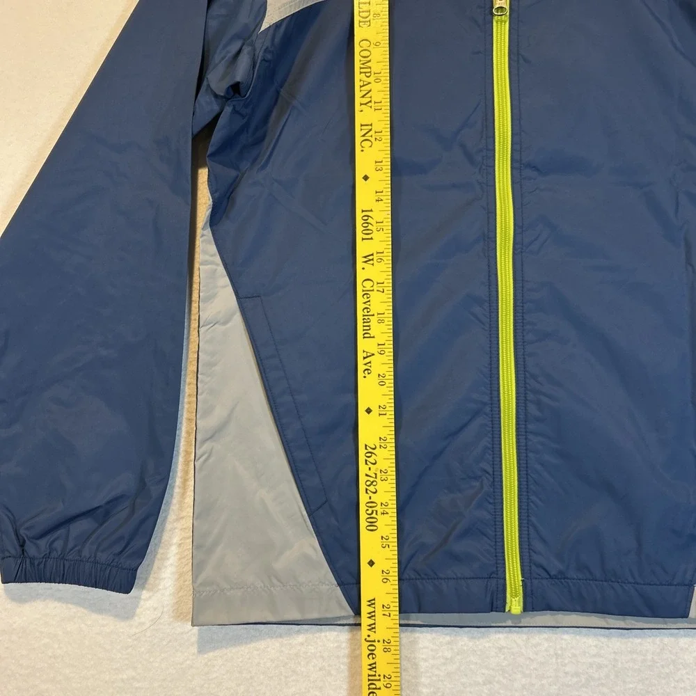 Columbia Rain Jacket Boys XL 18 20 Glennaker Hooded Blue Windbreaker 1574731